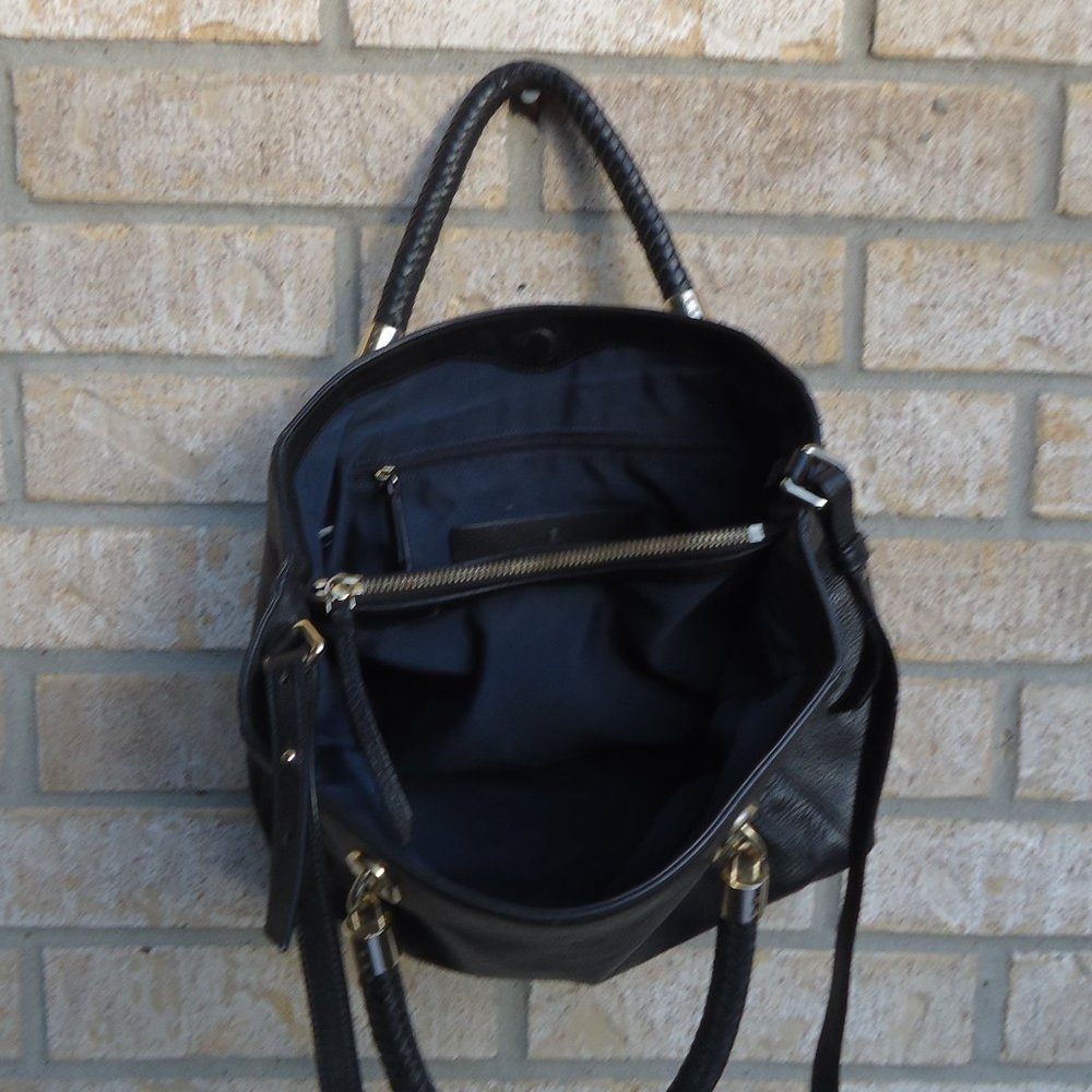 COLE HAAN black genuine leather crossbody bag. - Picture 4 of 16